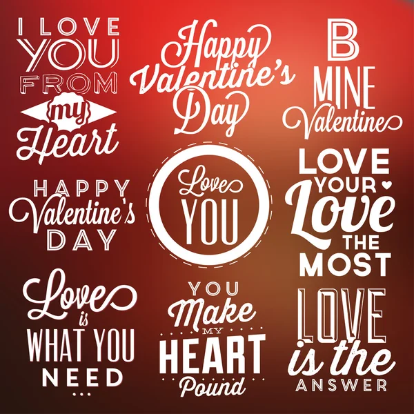 Carteles del Día de San Valentín — Vector de stock