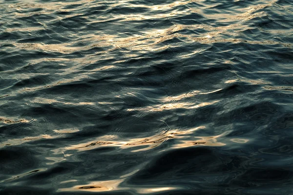 Water with waves at sunset — Stock Photo, Image