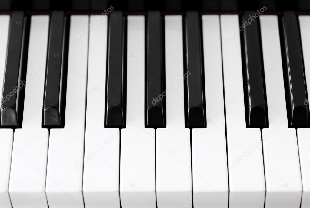 piano keys closeup 