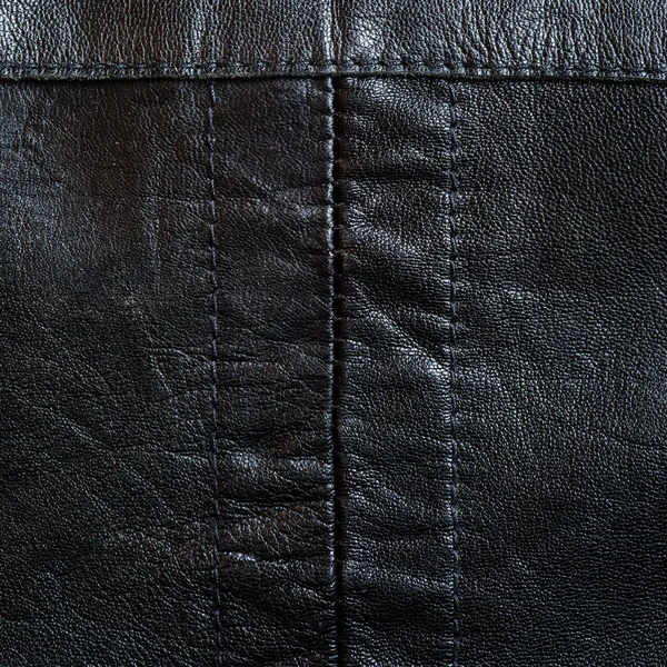 Black leather background — Stock Photo, Image