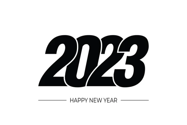 Felice Anno Nuovo 2023 Disegno Del Testo Brochure Design Template — Vettoriale Stock