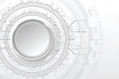 Soyut modern fütüristik, mühendislik, bilim, teknoloji geçmişi. Yüksek teknolojili dijital bağlantı, EPS10 vektör illüstrasyonunda iletişim konsepti.