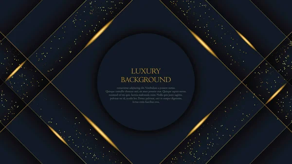 Luxury Backgrounds Golden Line Elegant Realistic Paper Cut Style Vector — 图库矢量图片