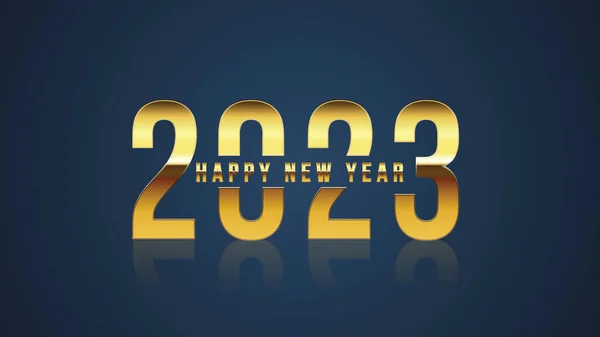 2023 Mutlu Yıllar zarif tasarımı - Altın 2023 logo numaralarının vektör illüstrasyonu - 2023 için mükemmel tipografi. Lüks tarih tasarımlarını ve yeni yıl kutlamalarını kaydedin..