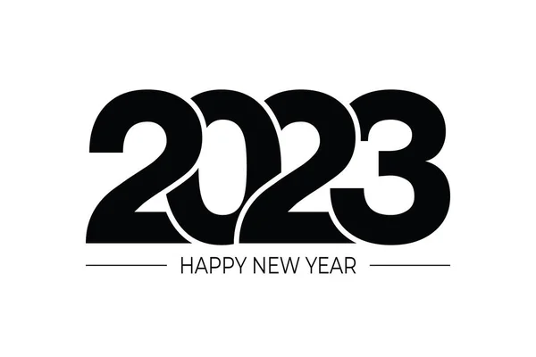 Feliz Ano Novo 2023 Design Texto Para Modelo Design Folheto — Vetor de Stock