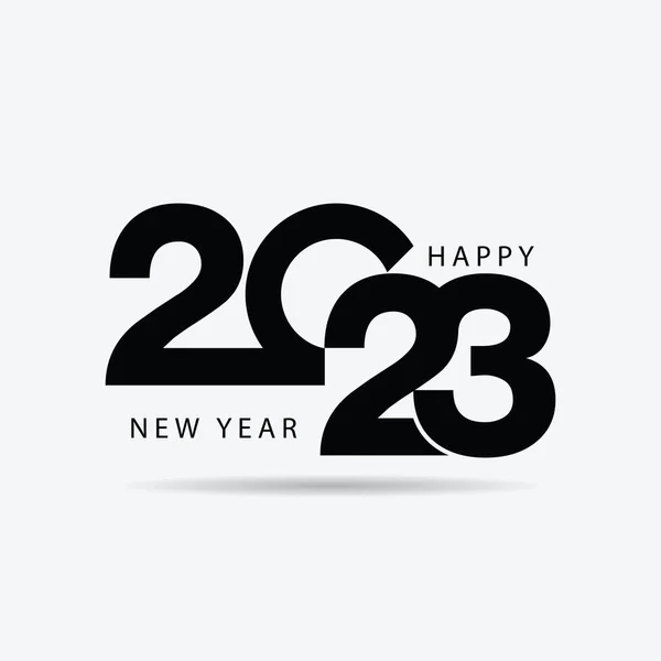 Gelukkig Nieuwjaar 2023 Tekstontwerp Voor Brochure Ontwerp Sjabloon Kaart Banner — Stockvector