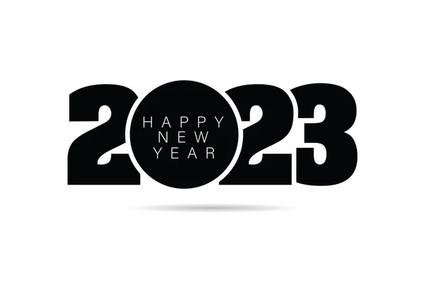 Feliz Año Nuevo 2023 Diseño Texto Para Plantilla Diseño Folleto — Archivo Imágenes Vectoriales