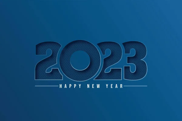 2023年剪纸背景上的矢量 2023矢量概念 节日数字的设计 排泄2023病媒概念Eps — 图库矢量图片