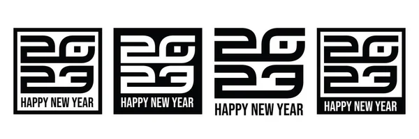 2023 Happy New Year Logo Text Design 2023 Number Design — Vettoriale Stock