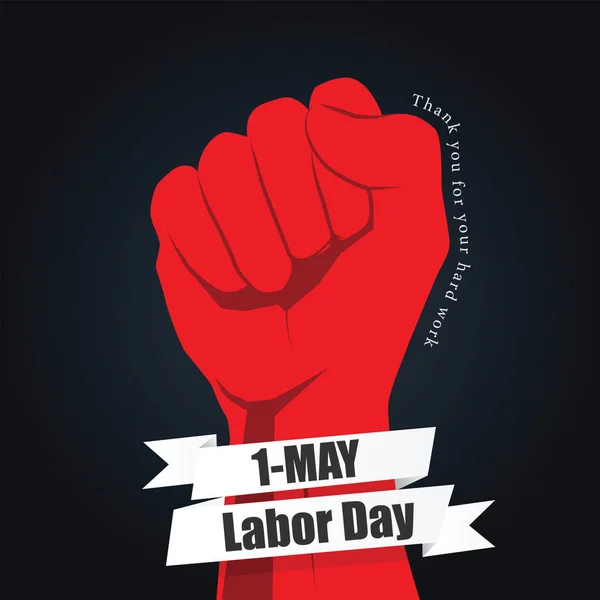 International Labour Day Vector Poster Happy Labour Day 1St May — Stockvektor