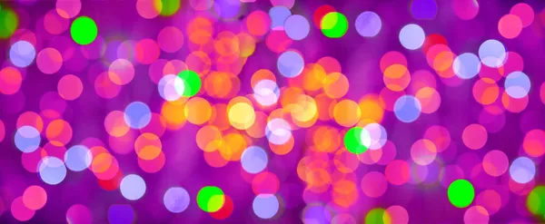 Luzes Fundo Festivo Abstrato Fundo Multicolorido Brilhante Bokeh Borrado Banner — Fotografia de Stock