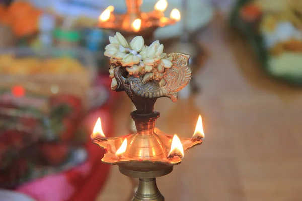 Indian Lamp Indoor Festive — Zdjęcie stockowe