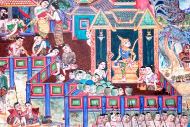 duvar üzerinde yaşam Tay tarzı