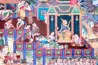 duvar üzerinde yaşam Tay tarzı