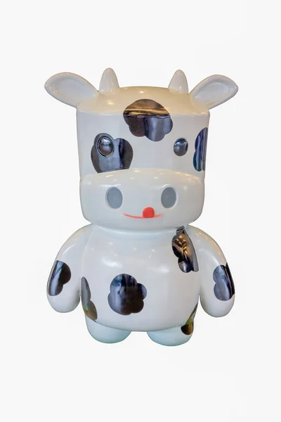 Preto branco vaca boneca — Fotografia de Stock