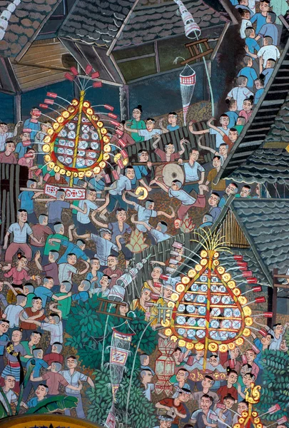 Mural represent thai dance — Stock Photo, Image