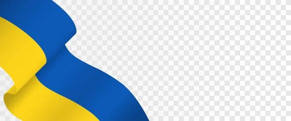 Український Прапор Прозорому Тлі Шаблон Вільний Простір Дизайну Або Тексту — стоковий вектор