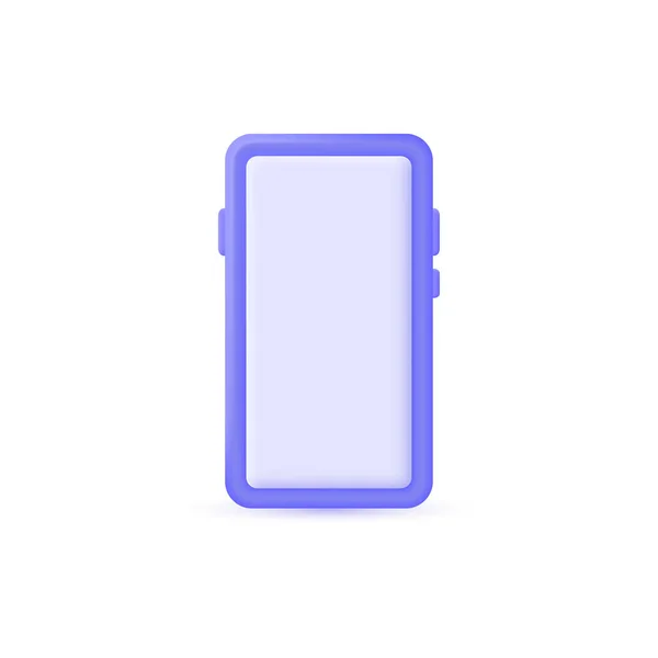 Mobiltelefon Ikon Tecknad Minimal Stil Smartphone Vektor Illustration Isolerad Vit — Stock vektor