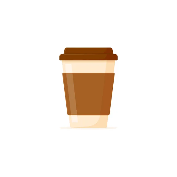 Heerlijke Koffie Papieren Beker Pictogram Drank Vector Illustratie Ontwerp — Stockvector