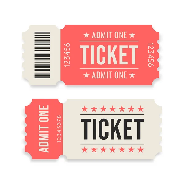 Retro Ticket Vintage Alter Stil Klassisches Retro Ticket Für Kinoabende — Stockvektor