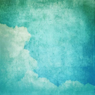 derin mavi gökyüzü ve bulutlar portre