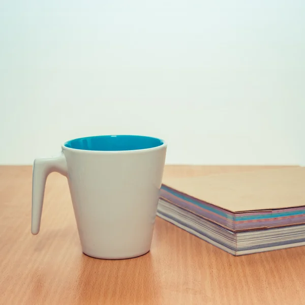 Old book and cup coffee — Stock Photo, Image