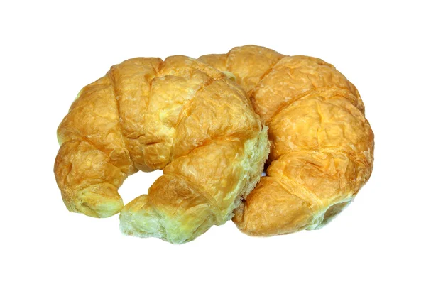 Croissant på vita backgrund — Stockfoto