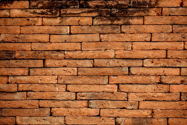 Červené cihly zeď textura grunge pozadí — Stock fotografie