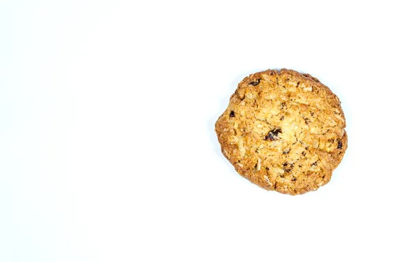 Pila di biscotti di farina d'avena su sfondo bianco — Foto Stock