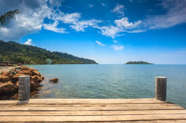 koh chang Adası Tayland ahşap sahil köşk