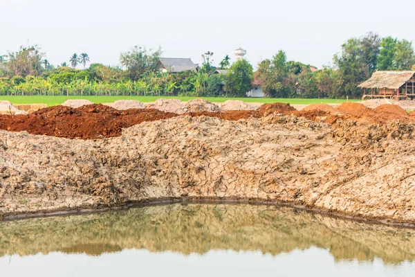 Reservoar att förhindra torka i thailand. — Stockfoto