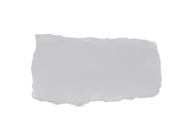 Papel rasgado em branco no fundo branco — Fotografia de Stock