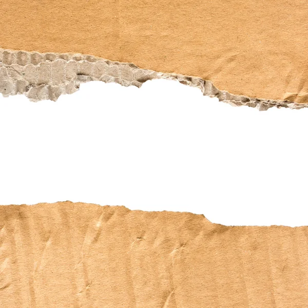 Cardboard torn paper with space for text — Stock Photo, Image