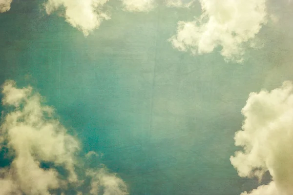 Niebo i białe chmury do stylu vintage — Zdjęcie stockowe