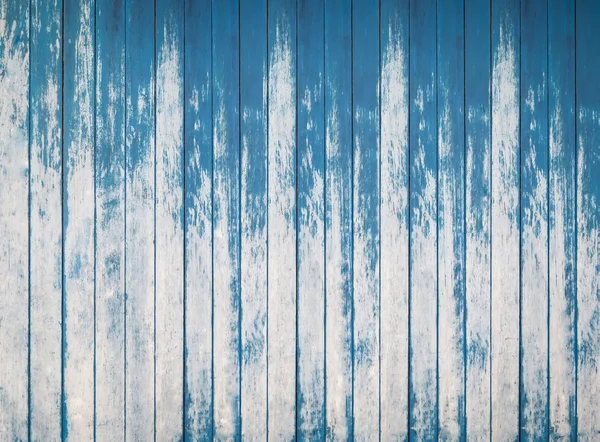 Blue wood texture of rough fence boards background — Stock Photo, Image