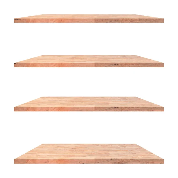Oude Houten Planken Tafel Geïsoleerd Witte Achtergrond Display Montage Voor — Stockfoto