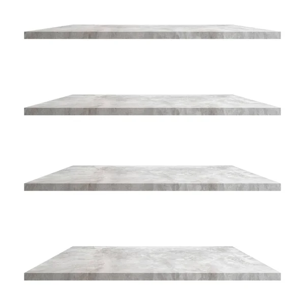 Mensole Cemento Tavolo Isolato Sfondo Bianco Montaggio Display Prodotto — Foto Stock