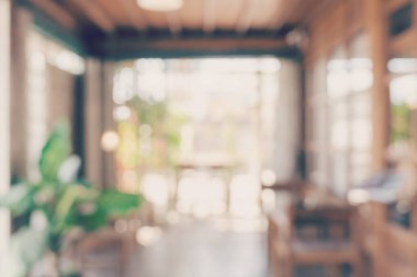 Soyut bulanıklık ve ufuk iç kahve dükkanı veya kafe arka planı için.