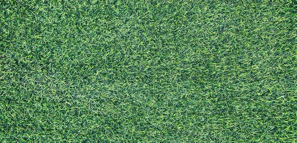Panorama Nového Zeleného Umělého Trávníku Podlahové Textury Pozadí — Stock fotografie