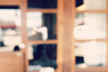 Soyut bulanıklık ve ufuk iç kahve dükkanı veya kafe arka planı için.