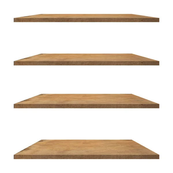 Oude Houten Planken Tafel Geïsoleerd Witte Achtergrond Display Montage Voor — Stockfoto