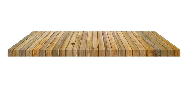 Wooden Shelf Isolated White Background — Fotografia de Stock