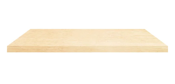 白色孤立背景的木制搁板 — 图库照片