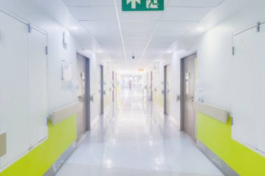 Abstract blur of hospital and clinic interior for background