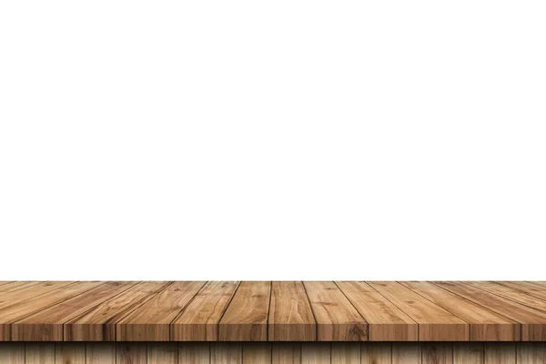 Mesa Madera Vieja Vacía Sobre Fondo Blanco Aislado Montaje Pantalla —  Fotos de Stock