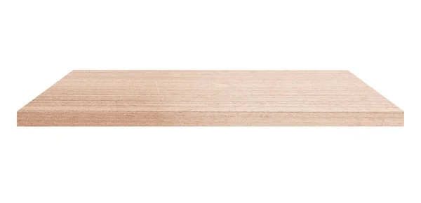 Houten Plank Geïsoleerde Witte Achtergrond Met Ruimte Stockfoto