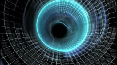 Abstract blue tunnel background