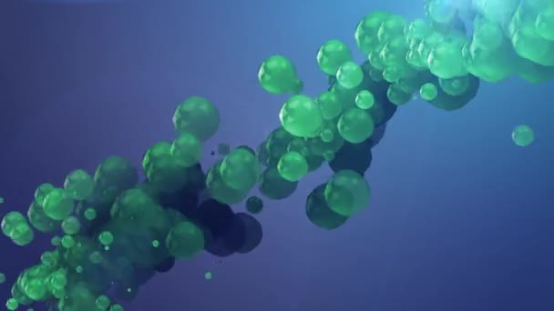 Burbujas verdes — Vídeo de stock