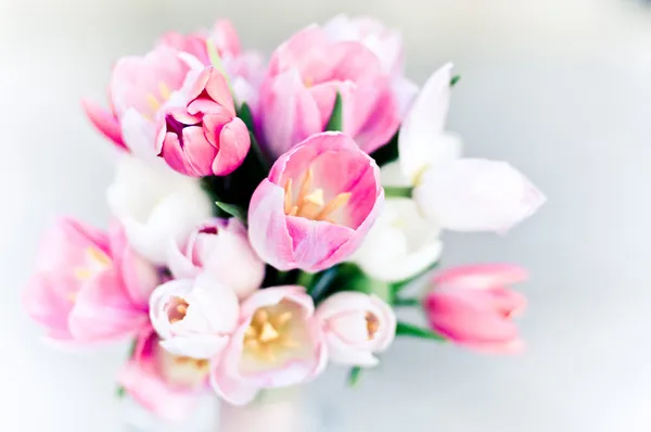 Ramo de boda rosa, tulipanes —  Fotos de Stock