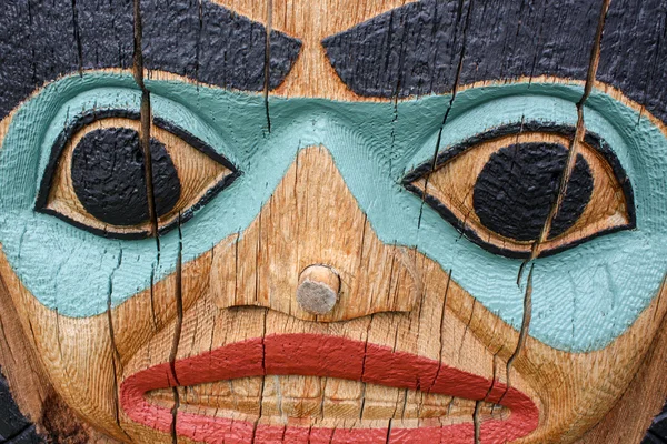 Detailní podobu totem pole — Stock fotografie